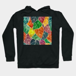 Watercolor autumn leaves print Hoodie